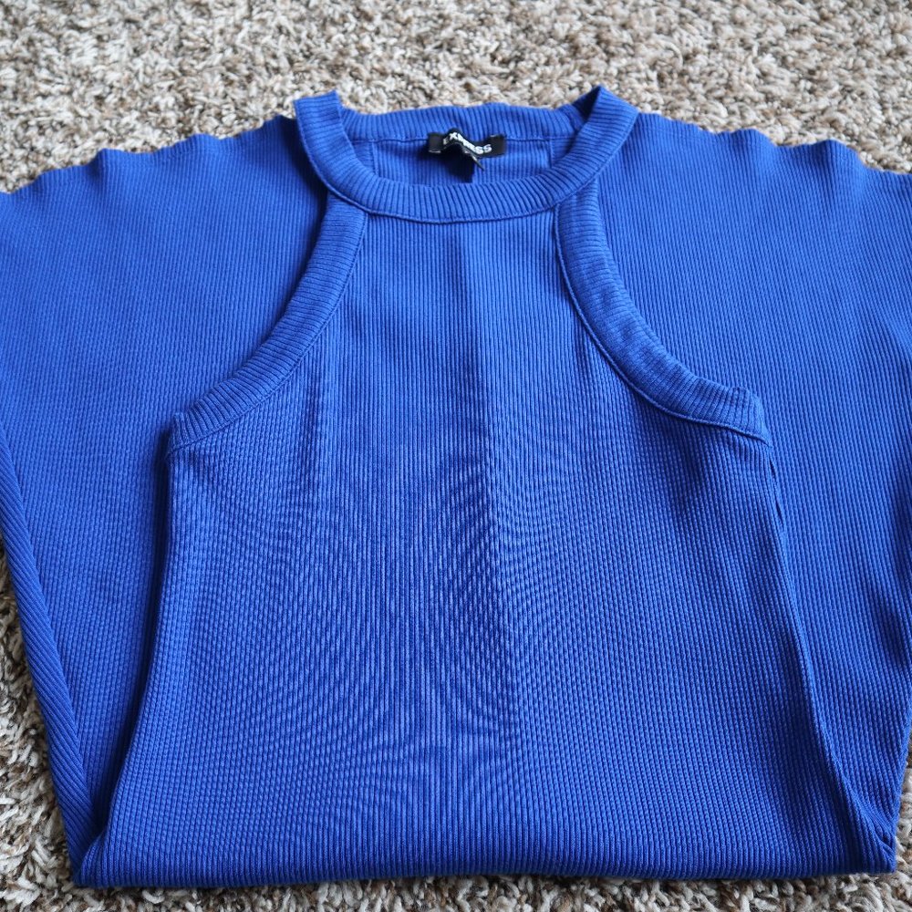 EXPRESS Women Summer Blue Dress Size XS - Picture 8 of 14